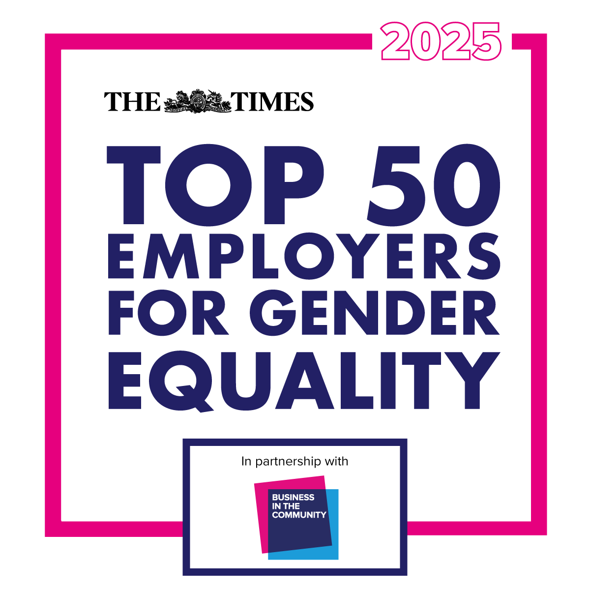 The Times Top 50 Employers For Gender Equality 2025